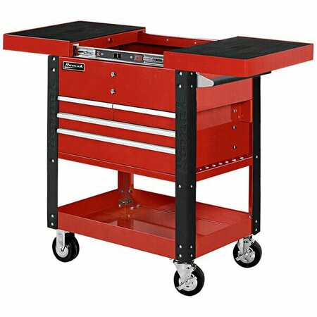HOMAK Pro Series 35'' Red 4-Drawer Slide Top Service Cart RD06043500 571RD06043500